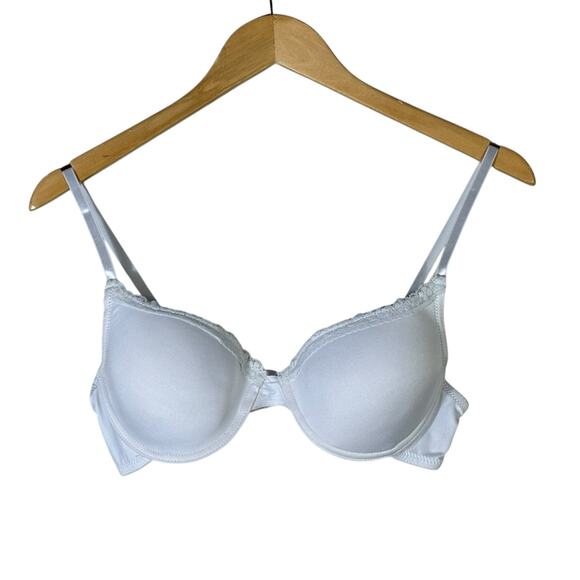 Kathy Ireland Intimates Lace Underwire Bra Womens 34C White Romantic - Picture 1 of 5